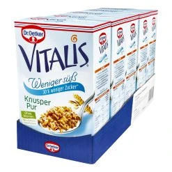 Dr. Oetker Vitalis Weniger Süß Knusper Pur 600 G, 5er Pack