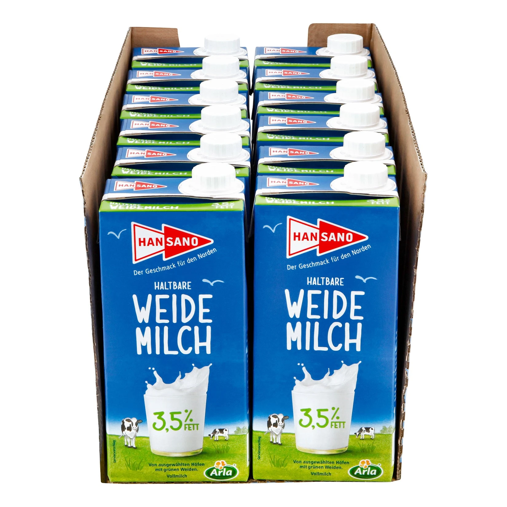 Hansano Haltbare Weidemilch 3,5% 1 Liter, 12er Pack 3 Hansano Haltbare Weidemilch 3,5% 1 Liter, 12er Pack