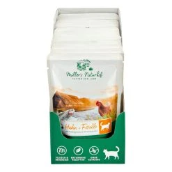Müllers Naturhof Katzennahrung Huhn & Forelle 100 G, 12er Pack
