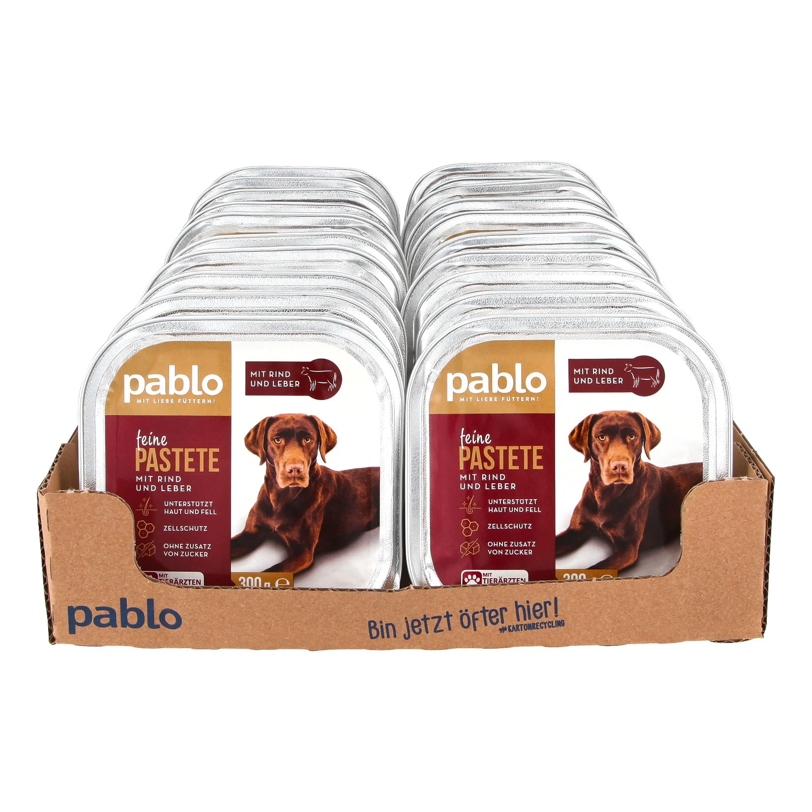 Pablo Hundenahrung Rind & Leber 300 G, 20er Pack 3 Pablo Hundenahrung Rind & Leber 300 G, 20er Pack
