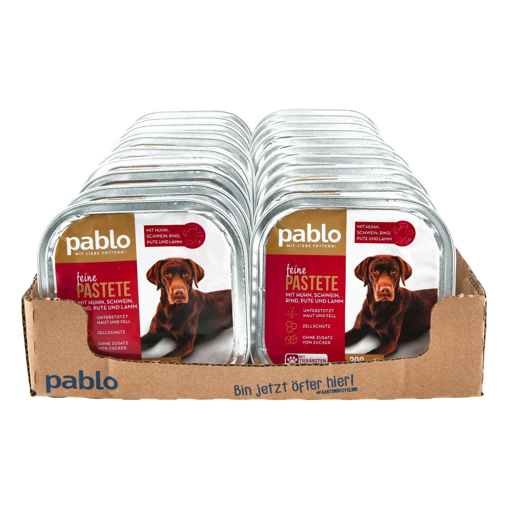 Pablo Hundenahrung Huhn, Schwein, Rind, Pute & Lamm 300 G, 20er Pack 3 Pablo Hundenahrung Huhn, Schwein, Rind, Pute & Lamm 300 G, 20er Pack