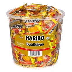 Haribo Goldbären Fruchtgummi Minis 100 Stück Im Eimer 1 Kg