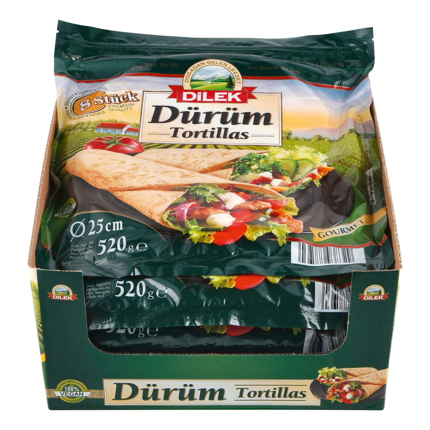 Dilek Dürüm Tortillas 520 G, 8er Pack 3 Dilek Dürüm Tortillas 520 G, 8er Pack