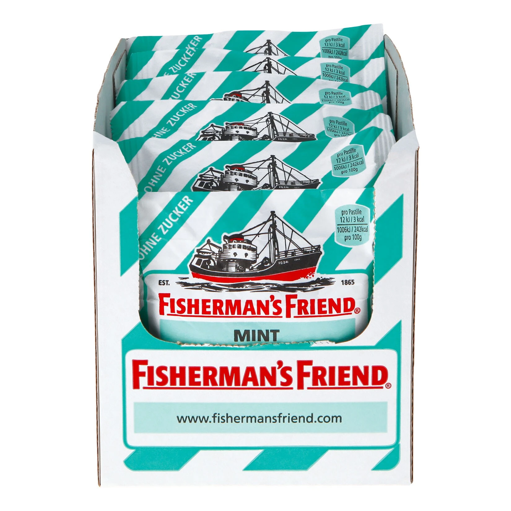 Fishermans, Ohne Zucker Fishermans Friend Mint 25 G, 24er Pack 3 Fishermans, Ohne Zucker Fishermans Friend Mint 25 G, 24er Pack