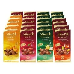 Lindt Schokolade Mit Alkohol 100 G, Verschiedene Sorten, 24er Pack