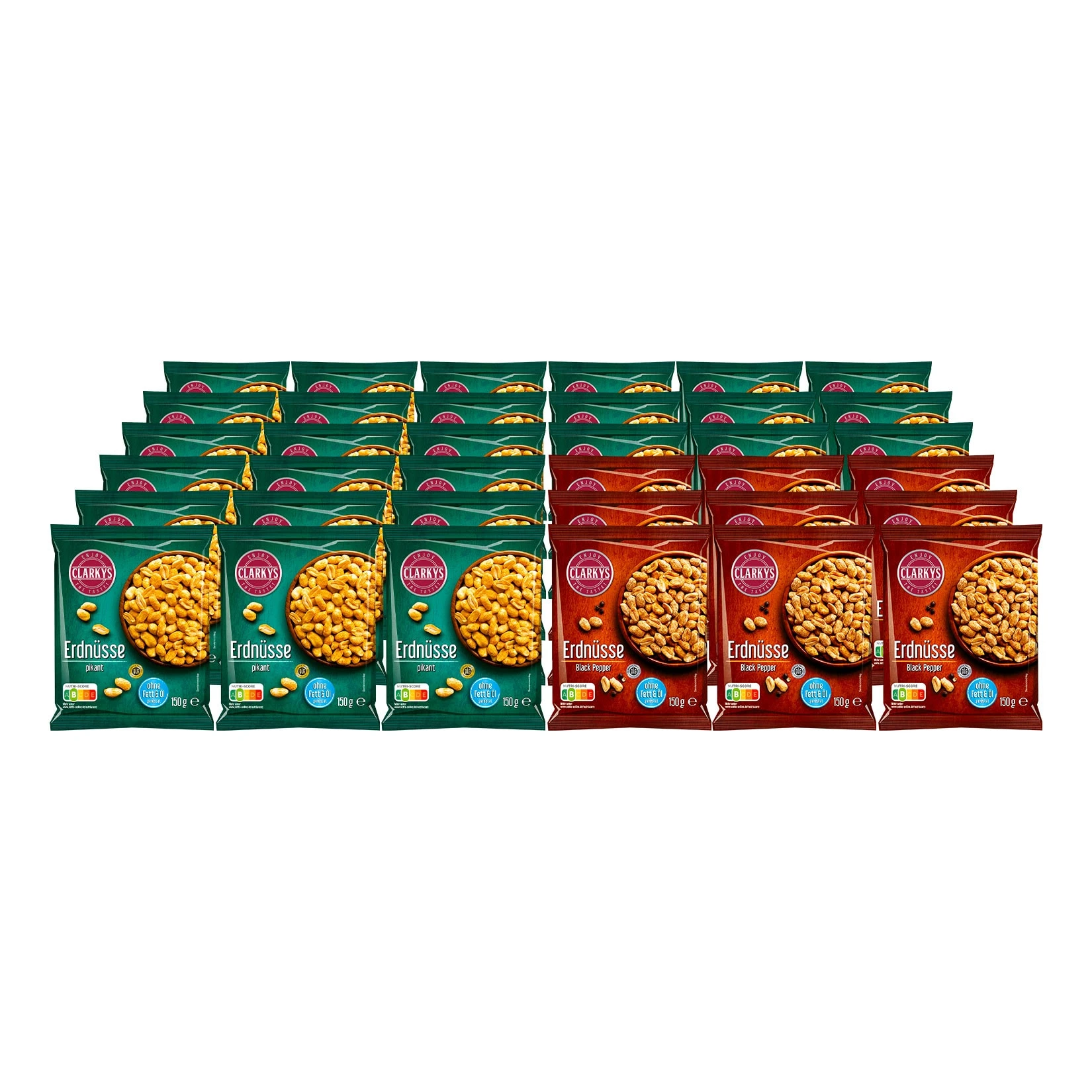 Clarkys Erdnüsse Gewürzt 150g, Verschiedene Sorten, 36er Pack 3 Clarkys Erdnüsse Gewürzt 150g, Verschiedene Sorten, 36er Pack