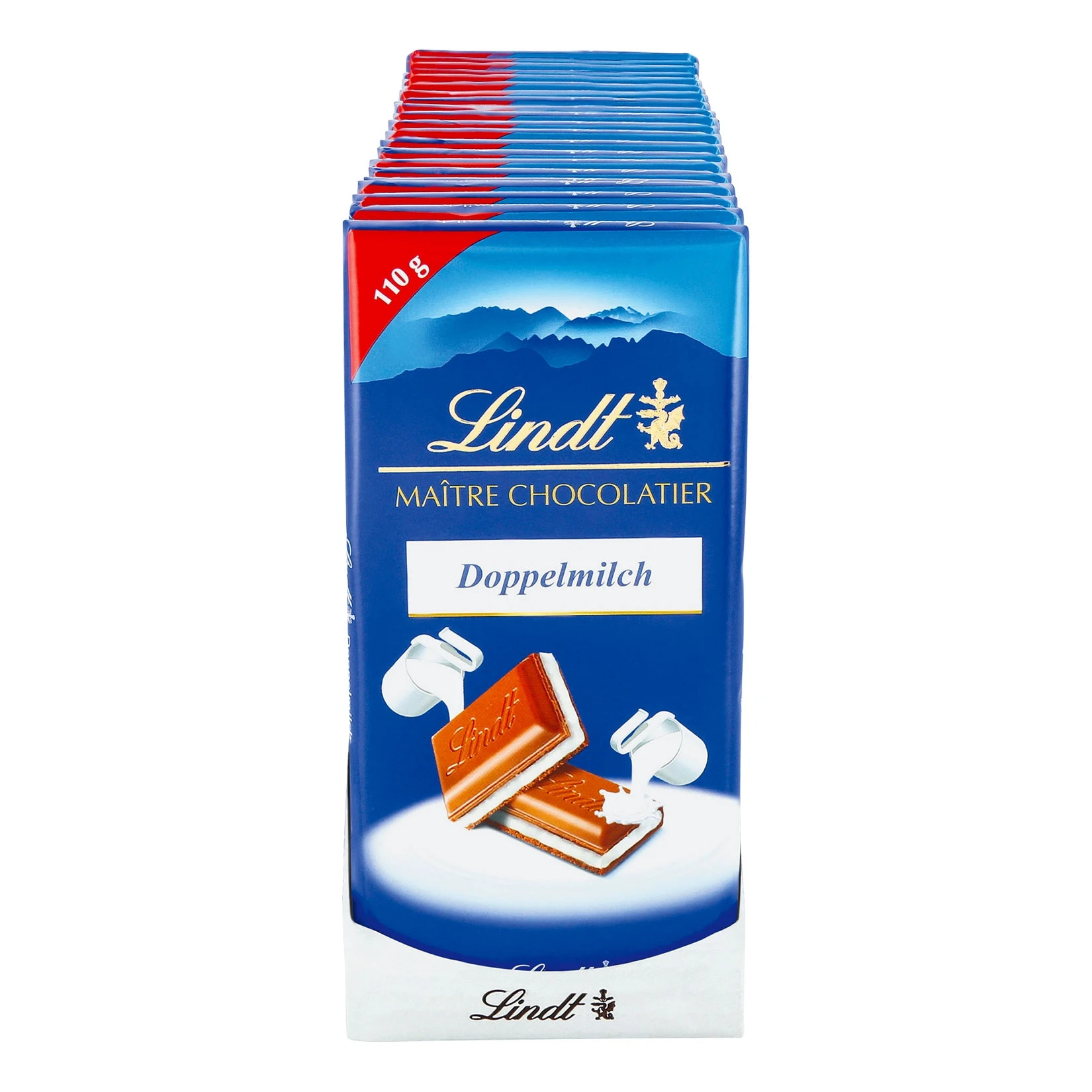 Lindt Maitre Doppelmilch Schokolade 110 G, 19er Pack 3 Lindt Maitre Doppelmilch Schokolade 110 G, 19er Pack