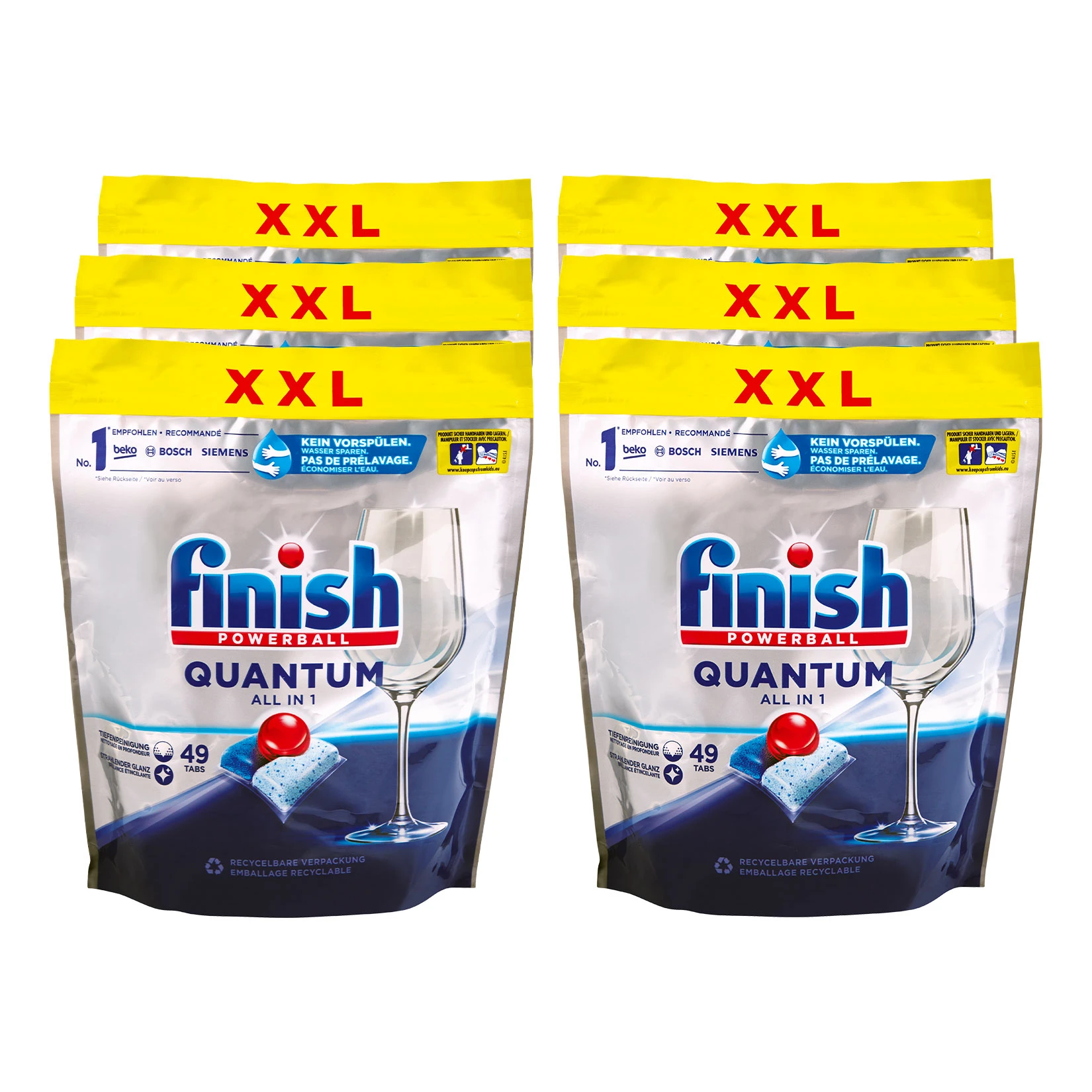 Finish Quantum XXL 49 Tabs, 6er Pack 3 Finish Quantum XXL 49 Tabs, 6er Pack
