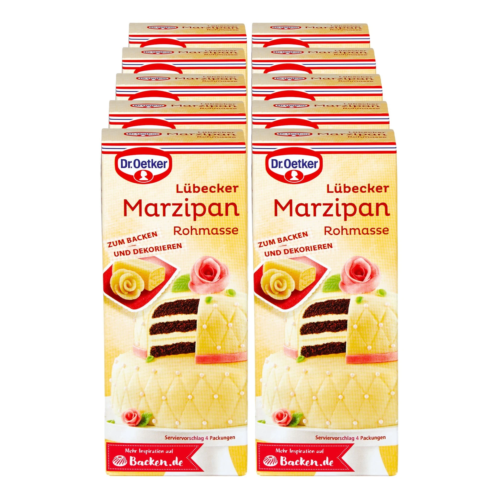 Dr. Oetker Lübecker Marzipan Rohmasse 200 G, 10er Pack 3 Dr. Oetker Lübecker Marzipan Rohmasse 200 G, 10er Pack