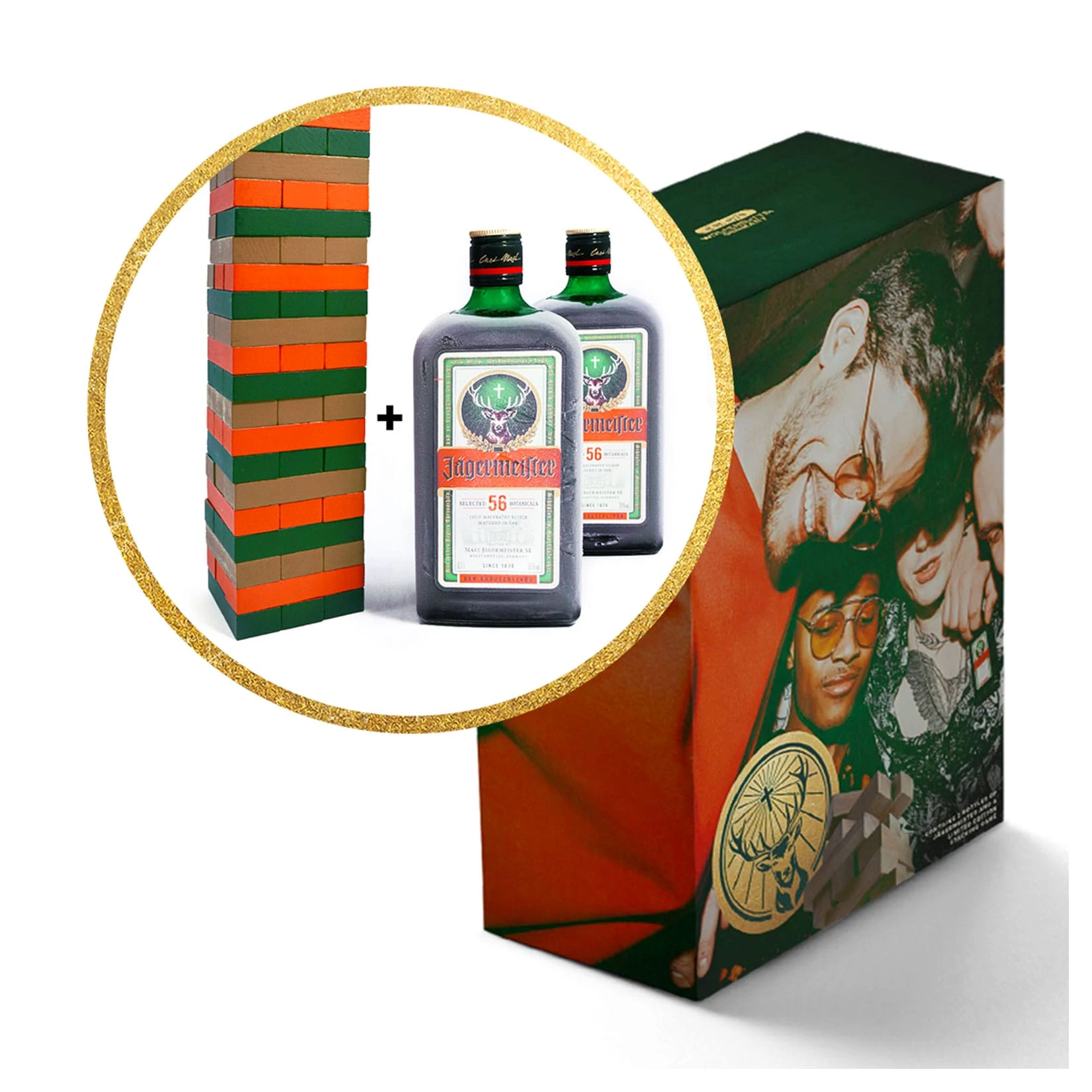 Jägermeister 35,0 % Vol 1,4 Liter Geschenkbox Mit Meister Bricks Spiel 4 Jägermeister 35,0 % Vol 1,4 Liter Geschenkbox Mit Meister Bricks Spiel – Bild 2