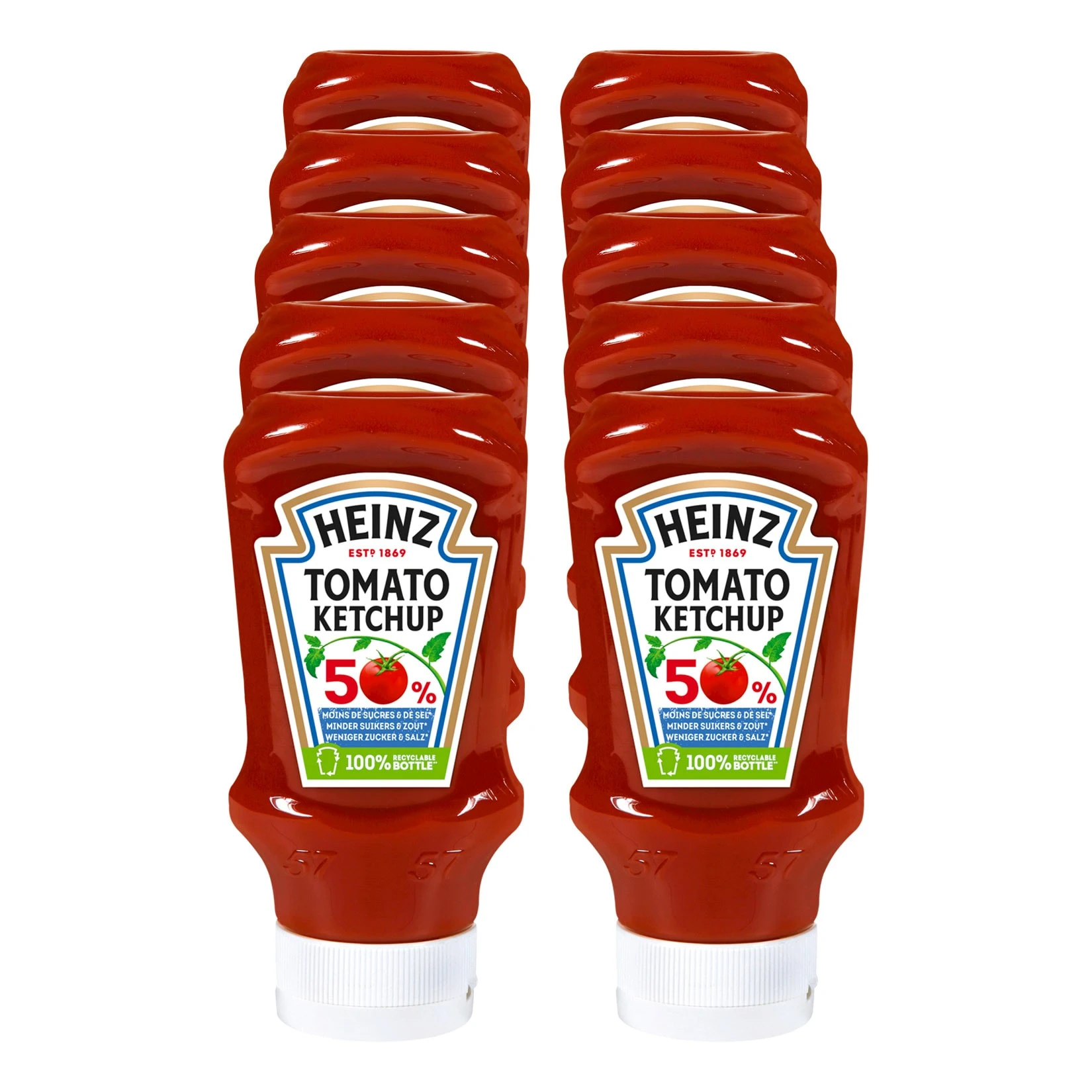Heinz Tomato Ketchup 50% Weniger Zucker & Salz 500 Ml, 10er Pack 3 Heinz Tomato Ketchup 50% Weniger Zucker & Salz 500 Ml, 10er Pack