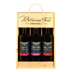 Sonstiges Geschenkholzkiste Rotwein Trio 11,0 - 13,0 % Vol 3 X 0,75 Liter