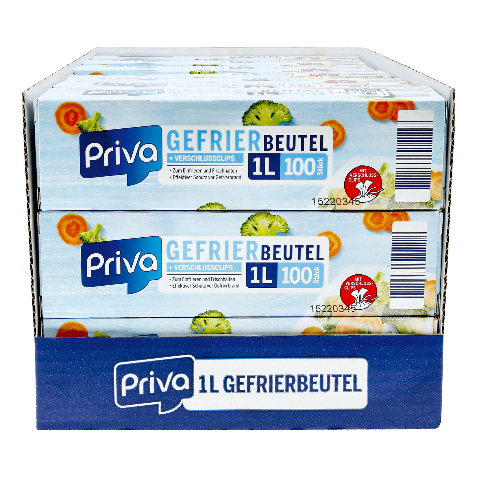 Priva Gefrierbeutel 100 X 1 Liter, 21er Pack 3 Priva Gefrierbeutel 100 X 1 Liter, 21er Pack