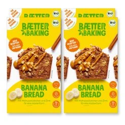 Baetter GmbH Baetter Baking Bio-Backmischung Banana Bread, 4er Pack