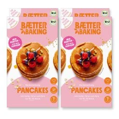 Baetter GmbH Baetter Baking Bio-Backmischung Pancakes, 4er Pack